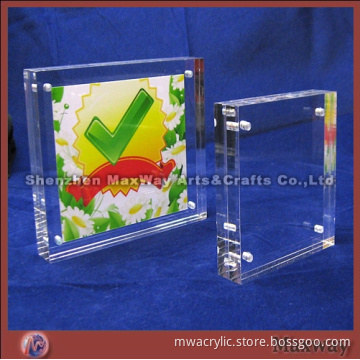 Square Acrylic/Plexiglass Card Holder  with Magnets